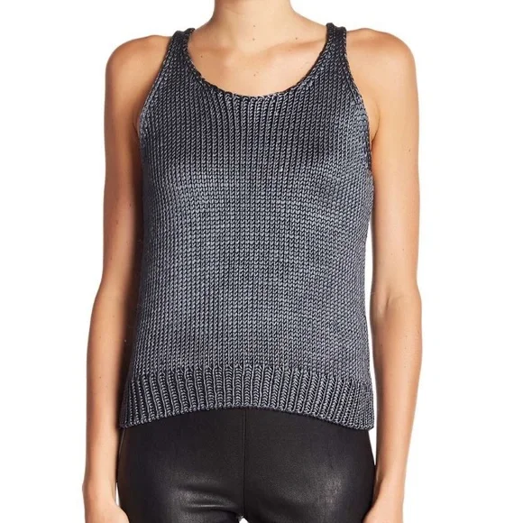 Vince Crop Sleeveless Silk Knitted Tank - Picture 2 of 8